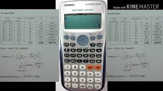 Solving Grouped Data by using Calculator Casio fx-570ES PLUS