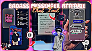 Badass Messenger Attitude Chat XML File | Alight Motion Attitude Status 2025 #trending @AriyanEdit screenshot 4