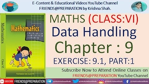 Ex 9.1 Part-1 Data Handling By KrishnaShah | Class VI | Maths  | Chapter-9 | NCERTSolution