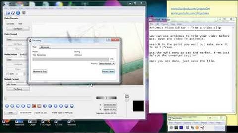 AviDemux Video Editor - Trim A Video Clip
