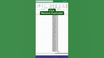 Remove Duplicates #excel #excelshortcuts #smartexcel #exceltips #viralvideo #shorts