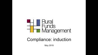 Compliance - induction