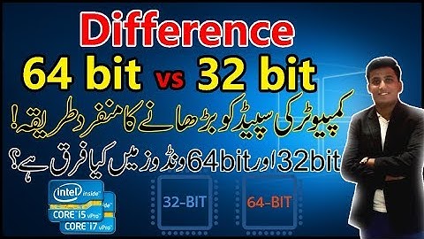 Difference 32 bit vs 64 bit Windows? |which is best for your PC?||Explain in Detail|URDU/HINDI