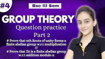 Prove that nth roots of unity forms finite abelian group w.r.t multiplication | Group theory bsc 📝