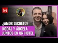 Christian Nodal y Ángela Aguilar arriban al hotel juntos luego de su espectáculo en Monterrey