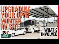 UPGRADING a Winter RV Site. What’s Involved? Wintering tips🔧