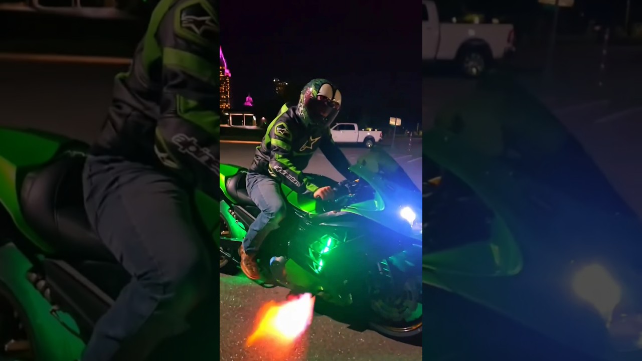 500hp Turbo ZX-14R—spittin’ fire, breakin’ necks, and barely in boost 😈🔥 