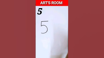 Easy drawing using numbers | Drawing Using Number 5 #shorts #youtubeshorts #artsroom