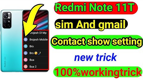 Redmi Note 11T Contact show Setting 2022 | How to show Contact import export Redmi Note 11T 2022