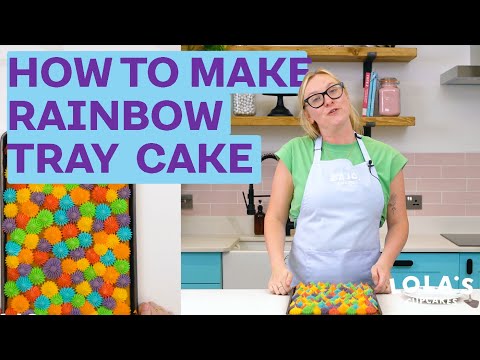 How to make a rainbow tray cake – perfect for PRIDE!