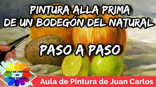 PINTURA ALLA PRIMA DE UN BODEGON DEL NATURAL  PASO A PASO ✔