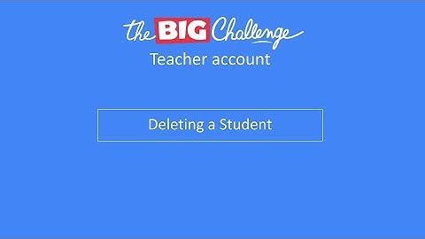 Deleting a Student