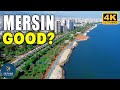 Mersin turkey 4k walking tour  seaside walking path with mini map