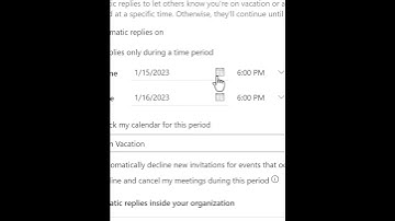 Outlook Out of Office Automatic Replies - Webmail
