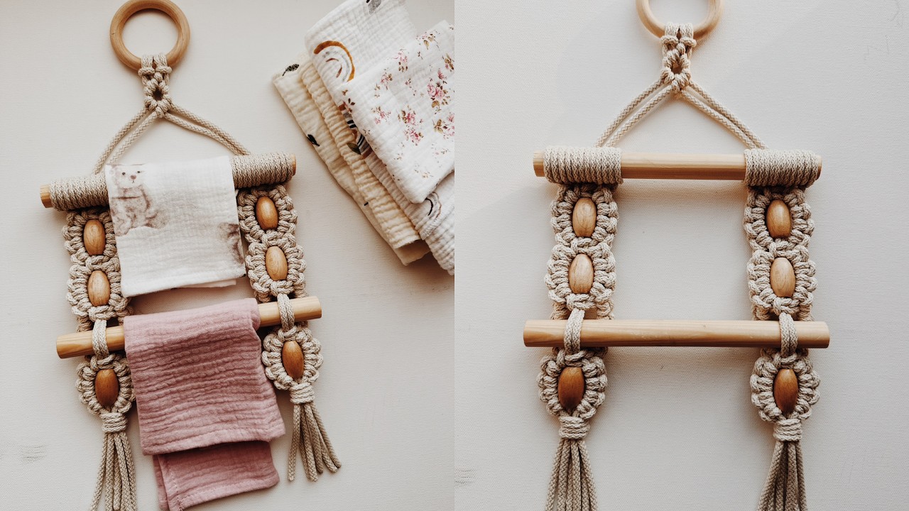 Tutorial Macrame towel and bibs hanger