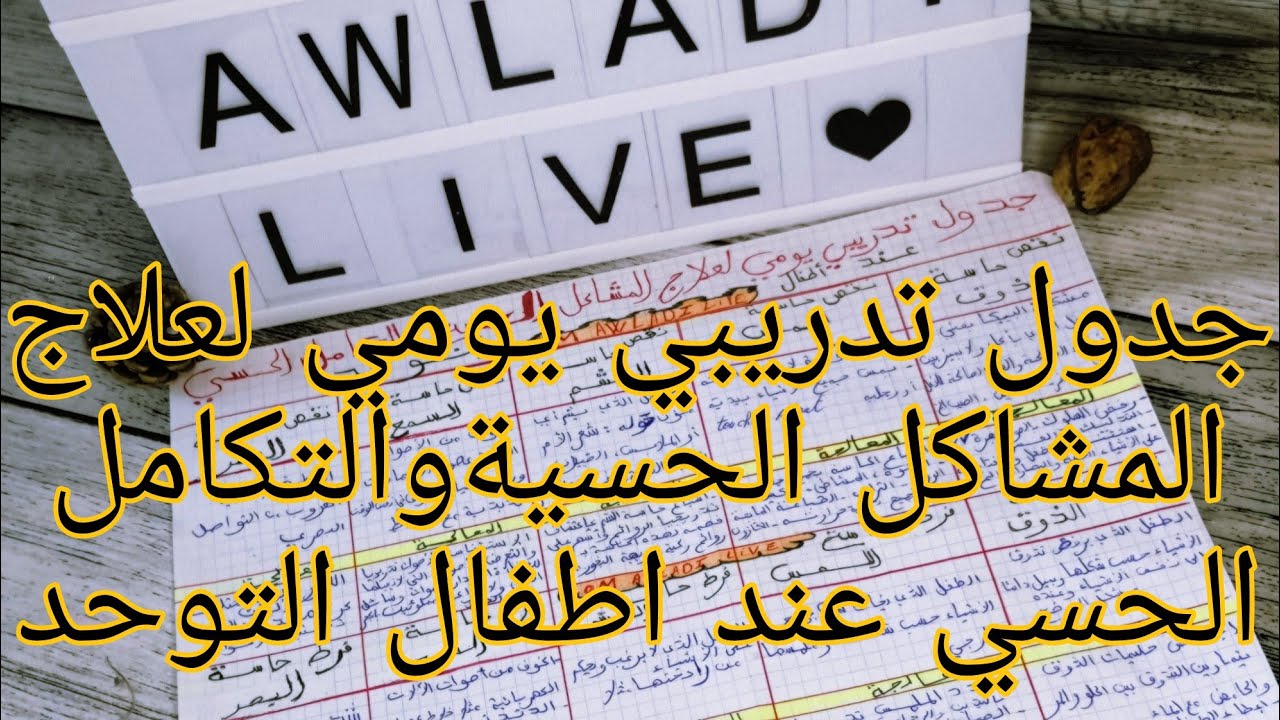 حصريا🔚جدول تدريبي يومي لعلاج المشاكل الحسيةوالتكامل الحسي عند اطفال التوحد:الجزء 1️⃣