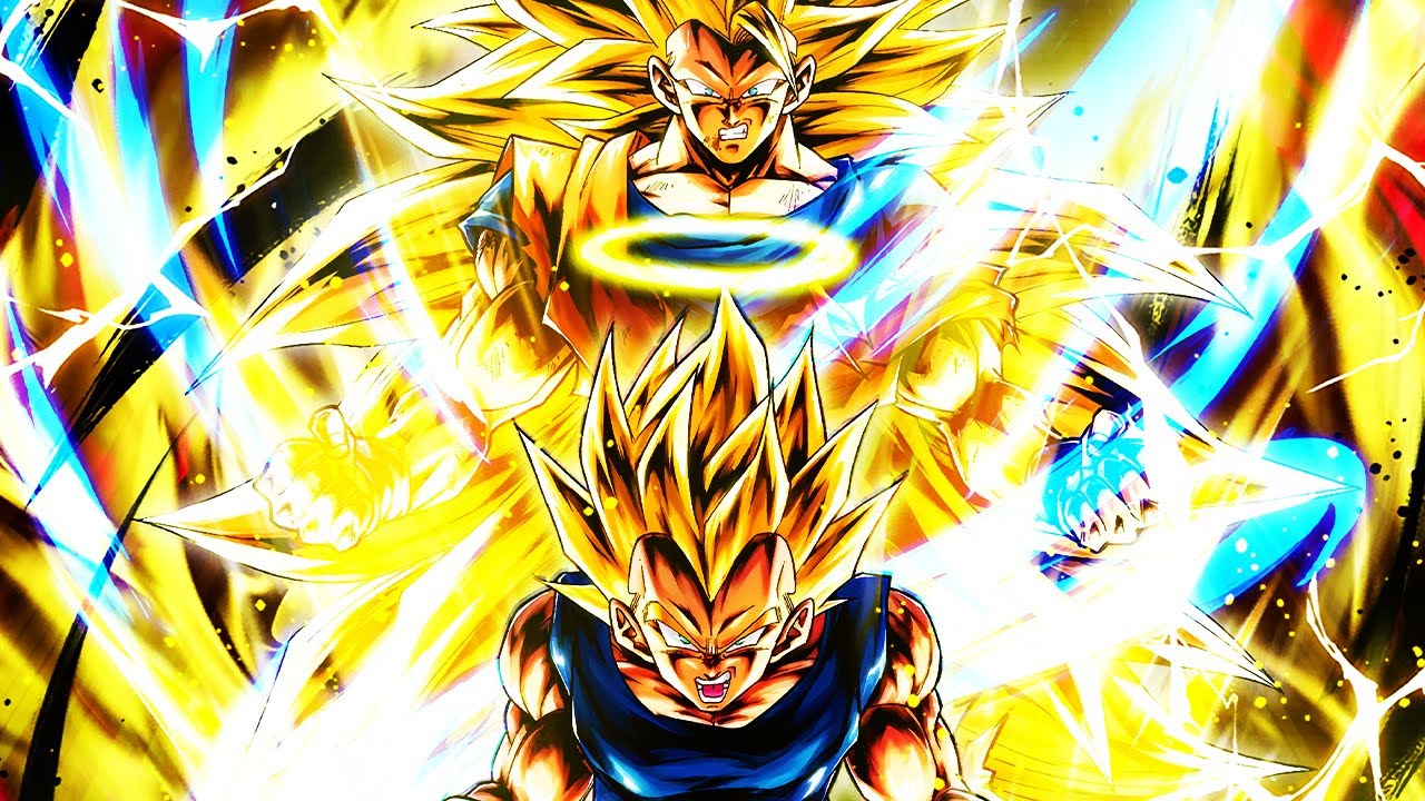 Super Saiyan 3 Goku + Super Saiyan 2 Vegeta. 