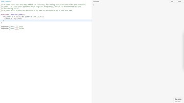 Javascript  - Determine the leap year