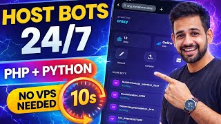 Host Unlimited Telegram Bots 24/7 FREE | PHP + Python Hosting ⚡