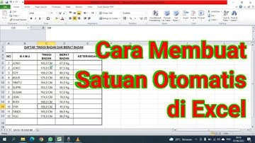 Cara Membuat Satuan Otomatis di Excel