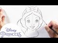 How to Draw Snow White from Snow White and the Seven Dwarfs | Disney Princess