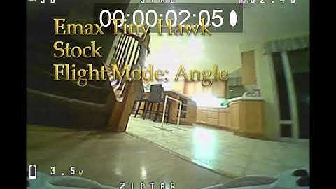 Tiny Whoop vs Emax Tiny Hawk indoors (Angle Mode)