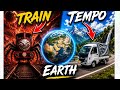 😱 Two unique places📍train 🚉 in google earth and tempu 🛺 in google earth #googleearth #ytshorts #fyp 