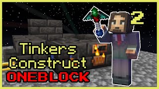 Как я знакомился с Tinkers Construct. Серия 2.  Oneblock McSkill. Майнкрафт сервер с модами.