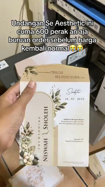 UNDANGAN PERNIKAHAN MURAH  !!! #cetakmurah #undanganpernikahan #usahapercetakan #undangansurabaya