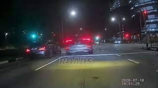 A car overtook the bike in a no-speeding zone A car overtook the bike in a no-speeding zone