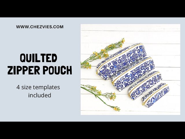 How to Sew Quilted Zipper Pouch - DIY Pencil Pouch- Homemade Pouch Tutorial  - Beginner Friendly 