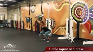 Base Exercise Cable Squat and Press