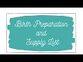 What to Pack for Your Birth! | Birth preparation and supply list | LIVE