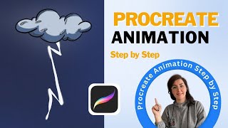 Step By Step Procreate Animation experience, animating Lightning and Thunder #procreateanimation