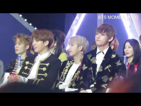 170114 골든디스크 : 엑소분들 수상소감 듣는 방탄소년단♥ (원본)