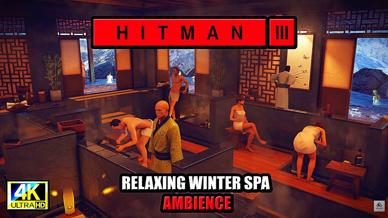 Relaxing Winter SPA Ambience ❄️♨️ | Hitman 3 (No Commentary)