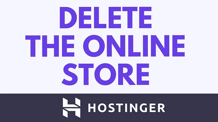 How To Delete And Restore Your Online Store In Hostinger Website Builder