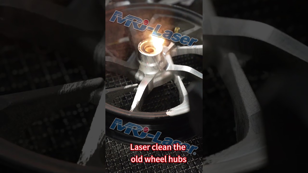 Laser cleaning of old wheels. 