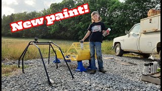 I STRIPPED My GoKart Down and Painted It CHEAP!