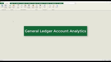 General Ledger Account Analytics