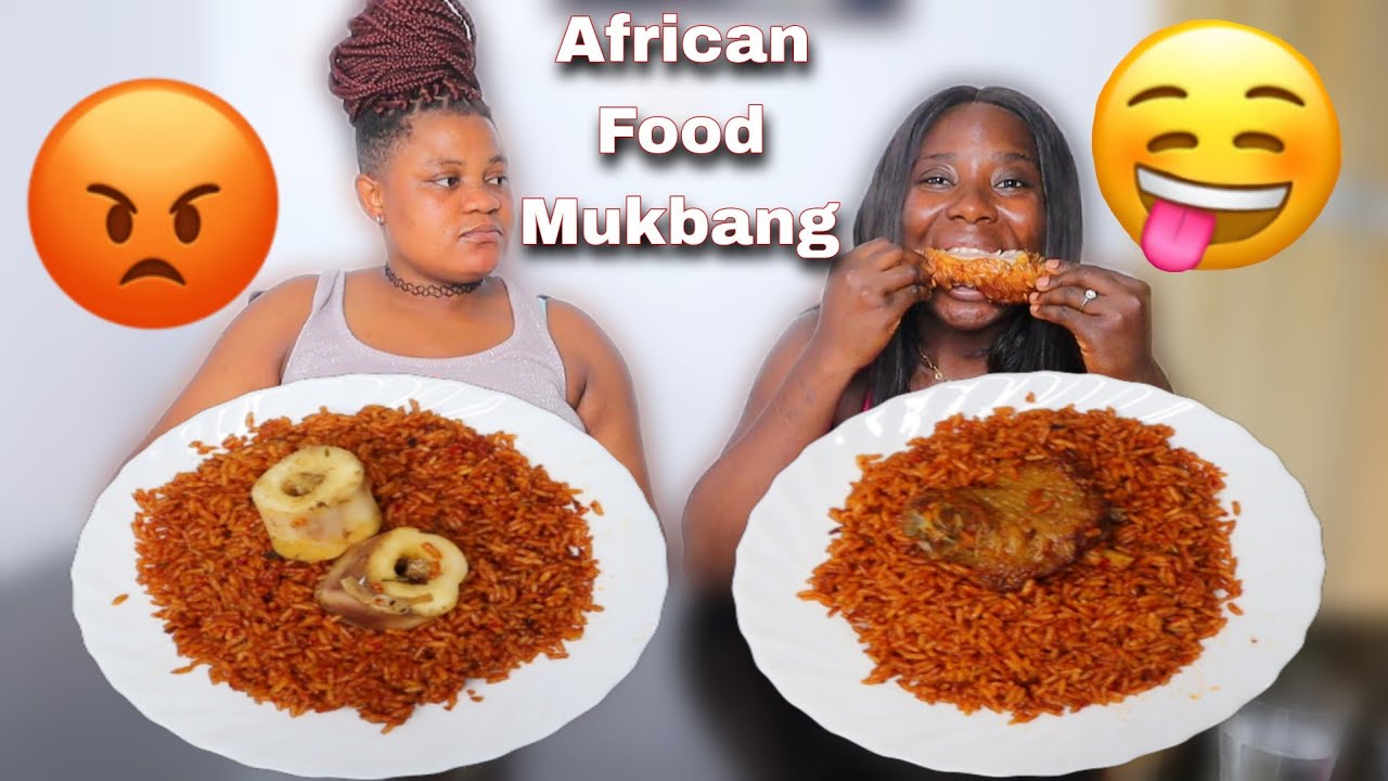 Hiding her meat and giving her bone to eat mukprank | jollof rice and turkey mukbank