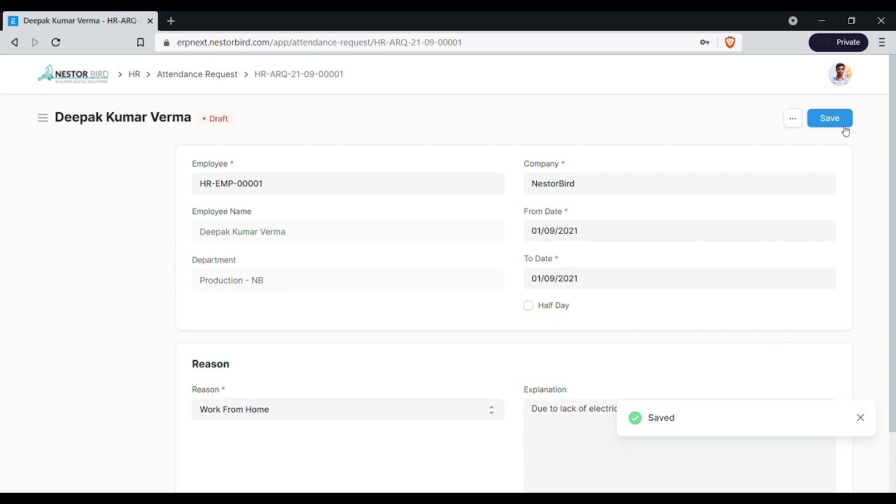 NB ERPNext Employee Portal