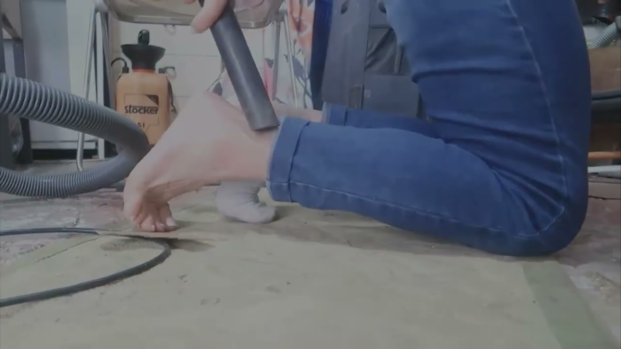 White socks and vacuum cleaner 