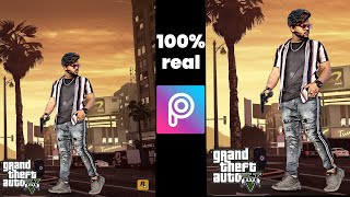 GTA V effect photo editing tutorial in picsart | gta san andreas effect trending photo editing |GtaV screenshot 4