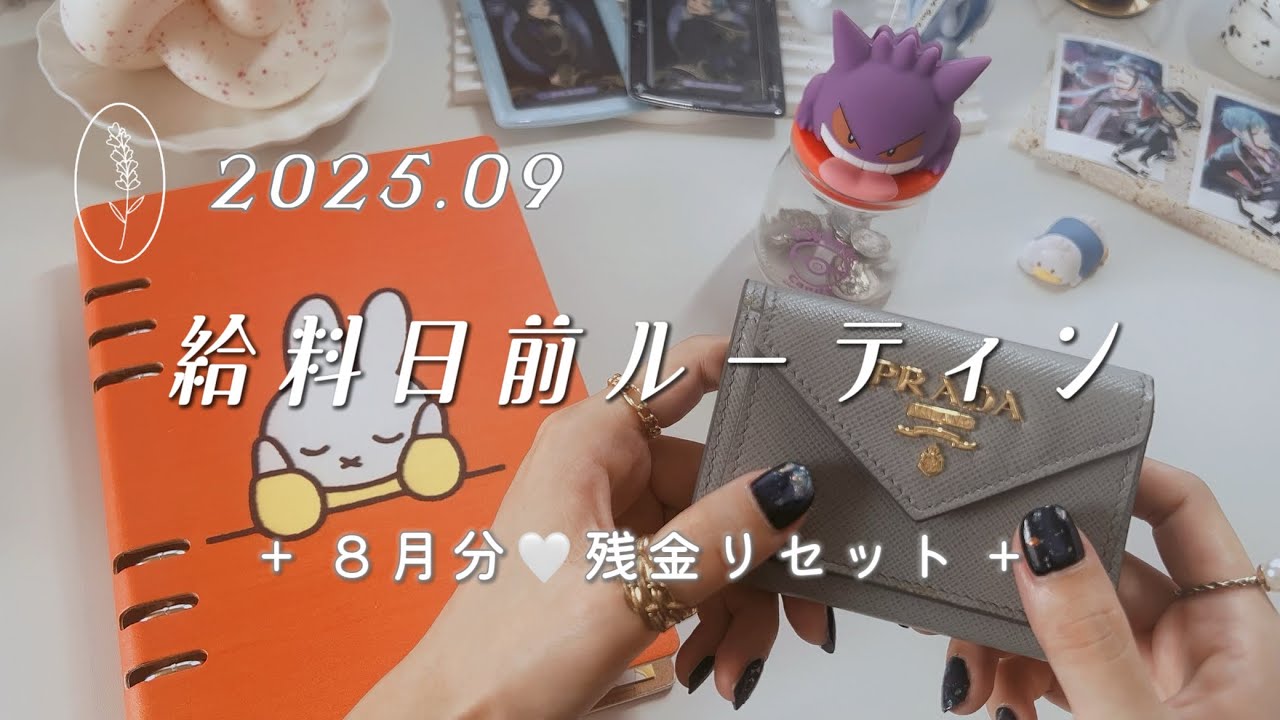 〖 給料日前ルーティン 〗 2025年8月分🦋残金リセット&積立🔖残金確認┋家計管理