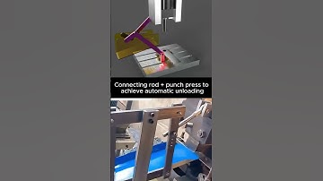 Connecting rod + punch press to achieve automatic #machine #cad #3dprinting #machinedesign
