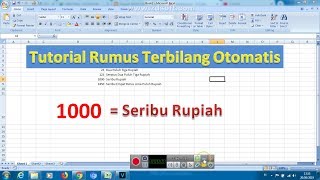 Video tutorial cara menampilkan terbilang excel otomatis