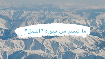 ما تيسر من سورة النمل من الآية 59 إلى الآيه 64 بصوت القارئ أحمد رمضان