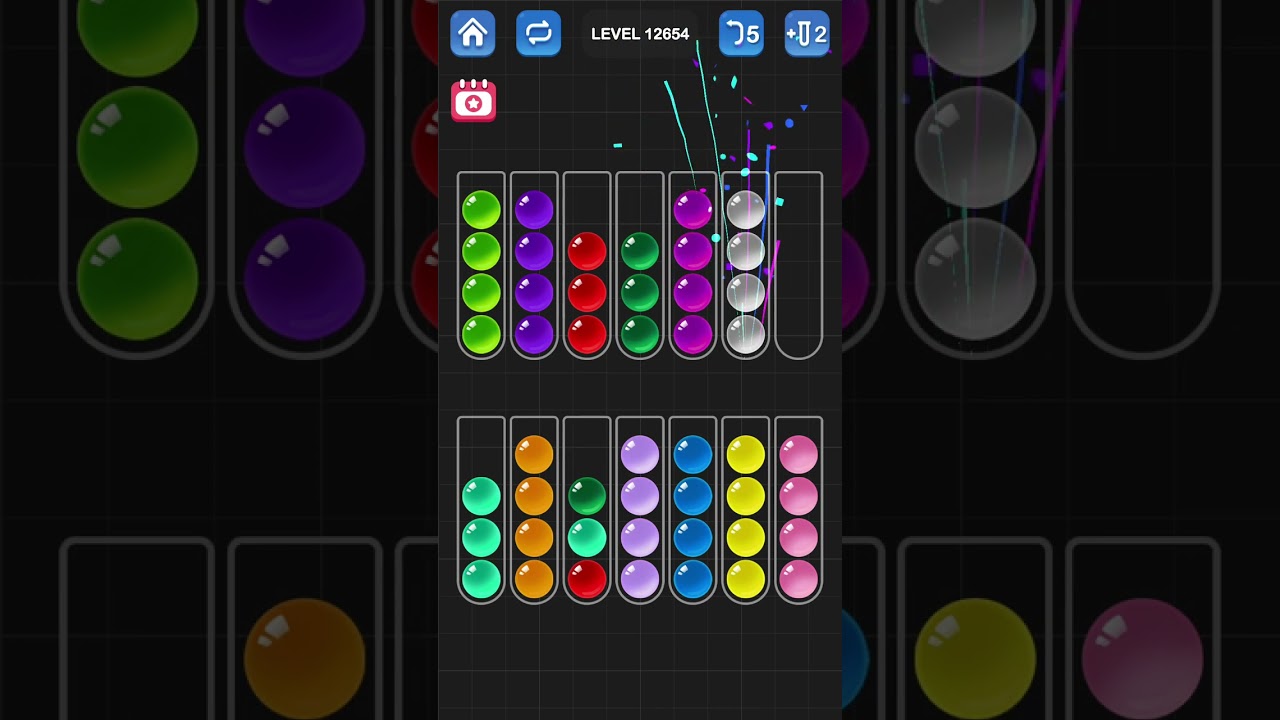 Ball Sort Puzzle by Guru Game: Levels 12651, 12652, 12653, 12654, 12655