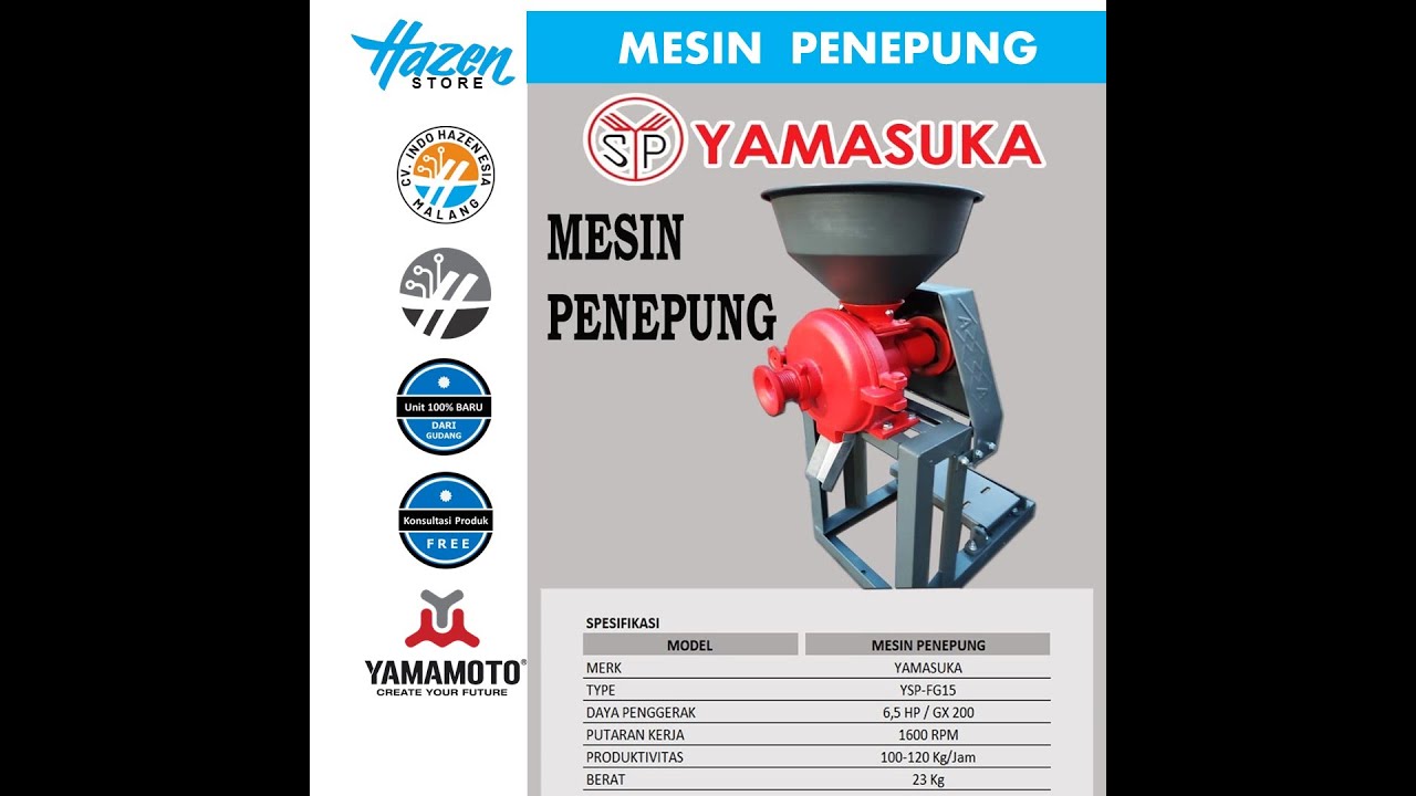 Mesin Giling Kopi Yamasuka YSP-FG15 by HAZENstore